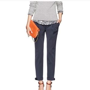 Tori Burch Anais Faille Cuffed Bow Crop Pants